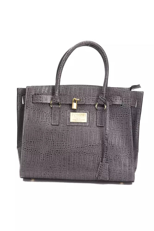 Elegant Crocodile-Print Leather Tote