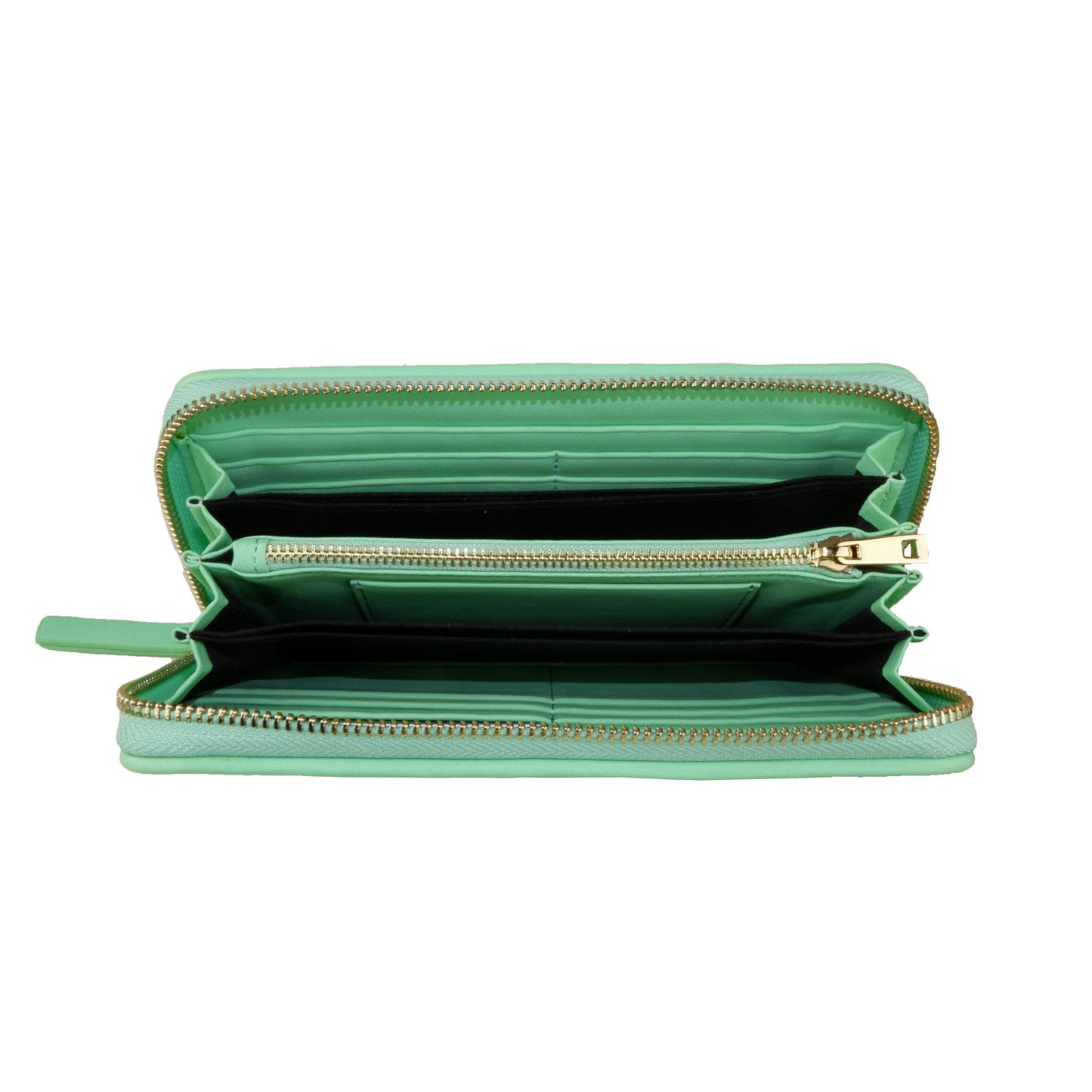 Elegant Mint Green Zipped Wallet