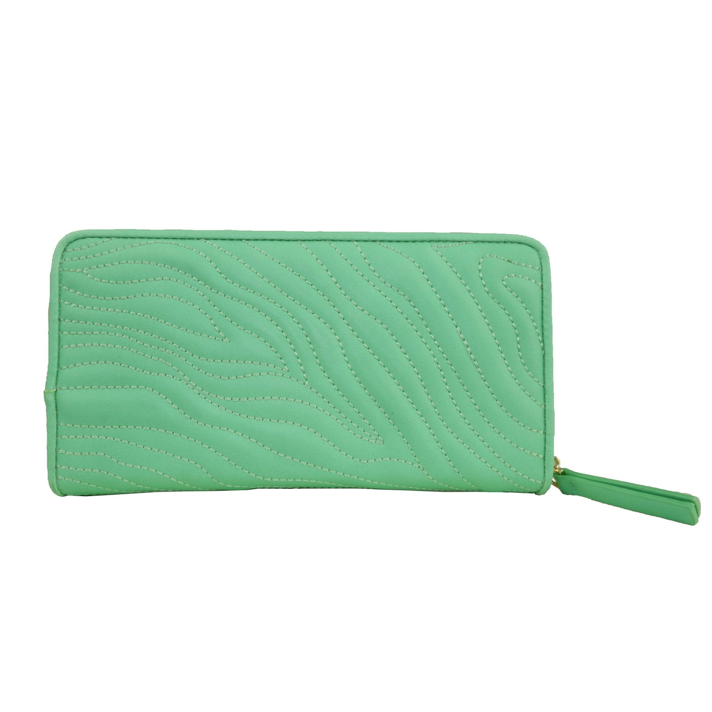 Elegant Mint Green Zipped Wallet