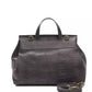 Convertible Croc-Print Leather Handbag