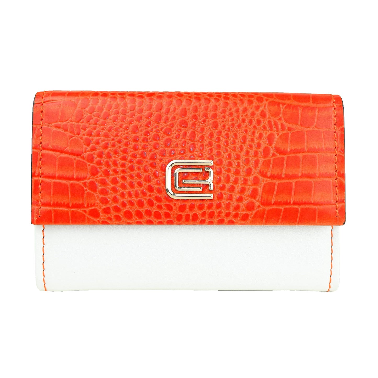 Elegant Python Contrast Calfskin Wallet