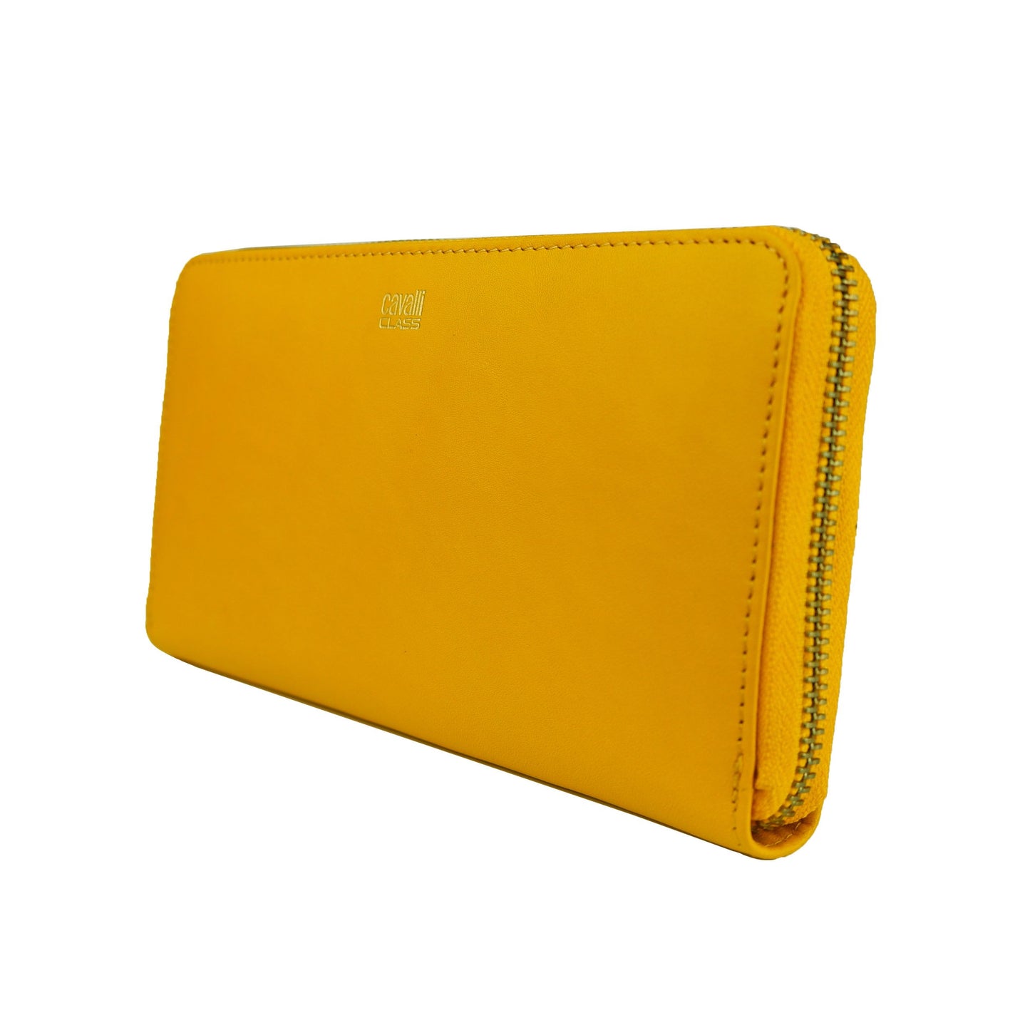 Elegant Calfskin Leather Wallet in Vibrant Yellow