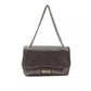 Elegant Gray Leather Crossbody Bag
