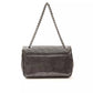 Elegant Gray Leather Crossbody Bag