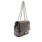 Elegant Gray Leather Crossbody Bag
