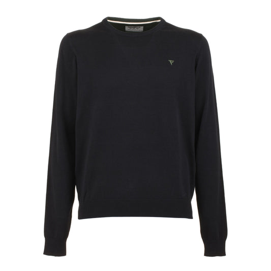 Elegant Cotton Crewneck Men's Sweater