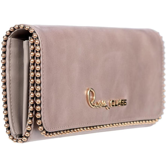 Elegant Taupe Pochette with Belt