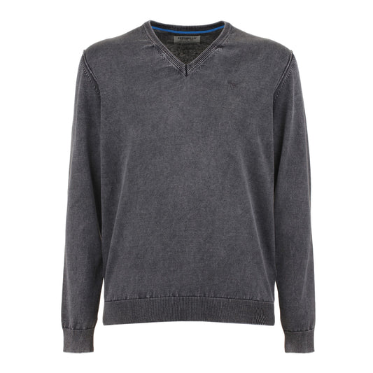 Chic V-Neck Cotton Sweater for Men