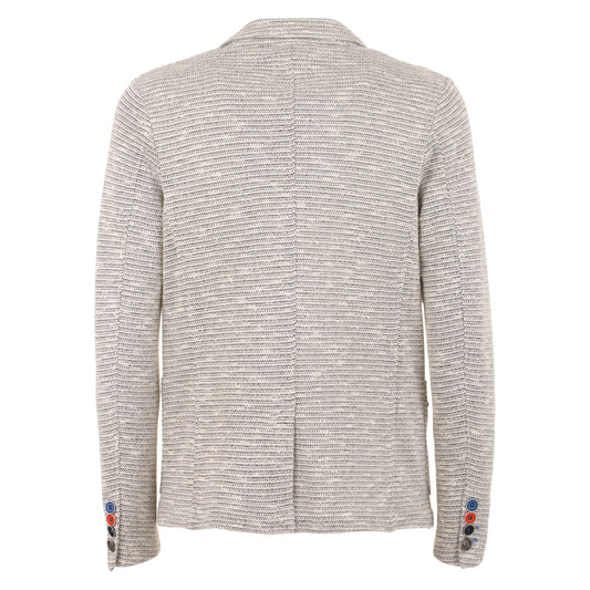 Dapper Patterned Cotton Men's Blazer