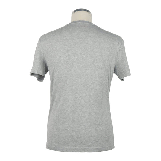 Sleek Gray Cotton Tee for Modern Men