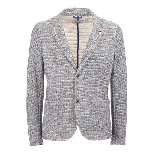 Chic Patterned Cotton Blend Blazer
