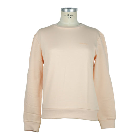 Embossed Velvet Logo Cotton Sweatshirt - Pink