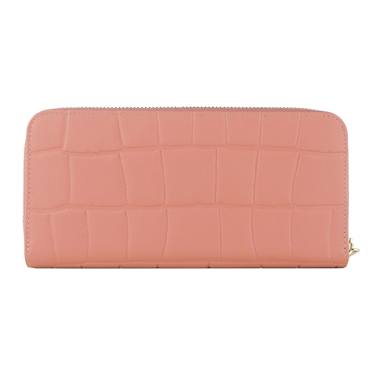 Elegant Pink Calfskin Wallet with Card Holder