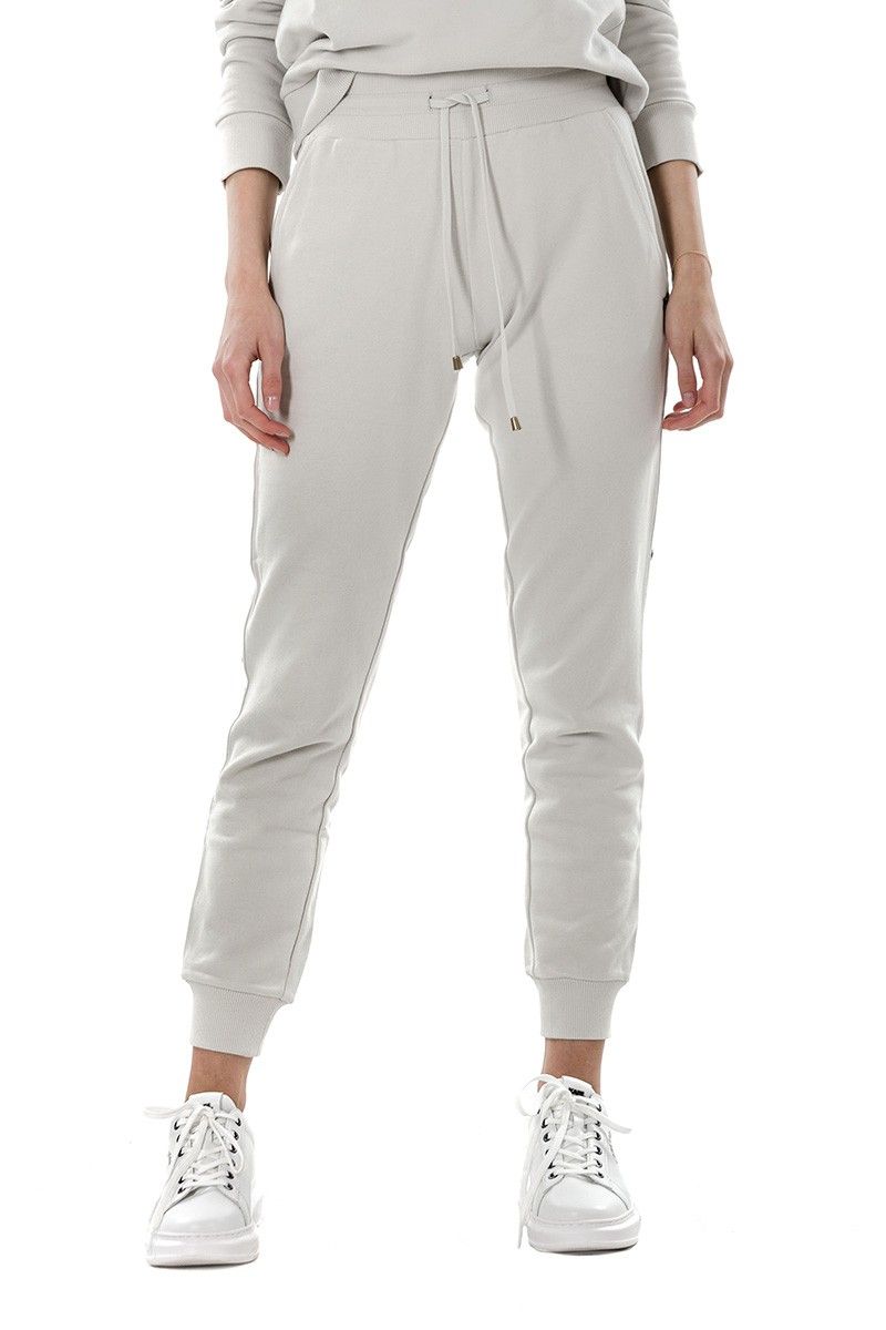Chic Straight Cut Trousers with Eyelet Details
