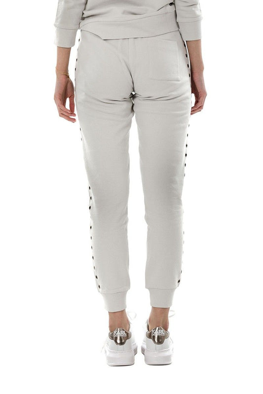 Chic Straight Cut Trousers with Eyelet Details