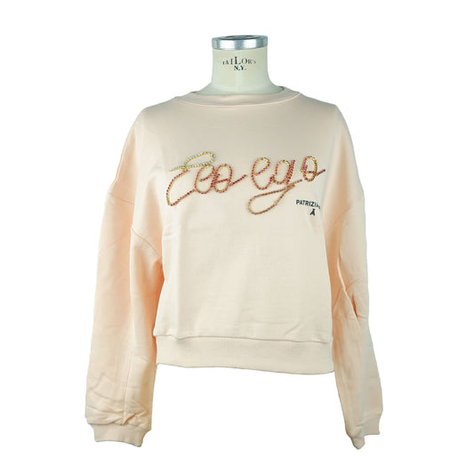 Elegant Crewneck Sweatshirt with Rhinestone Accents