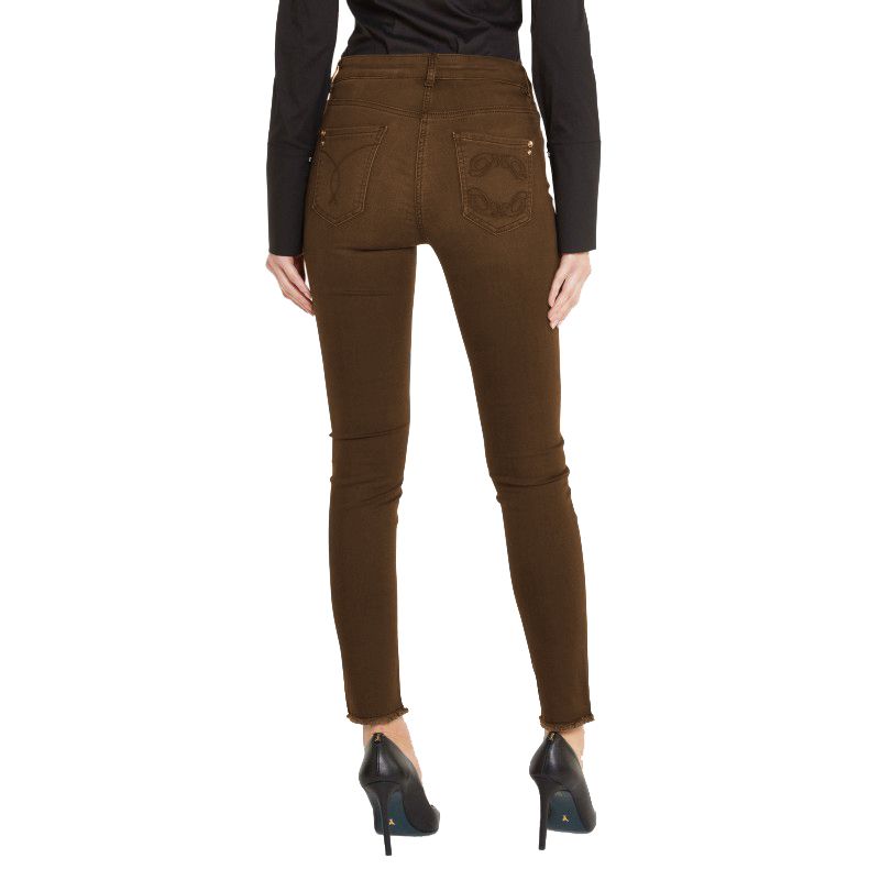 Elegant Brown Denim with Iconic Logo Detail