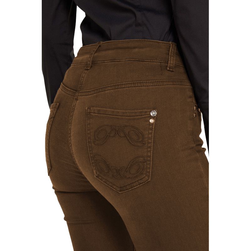 Elegant Brown Denim with Iconic Logo Detail