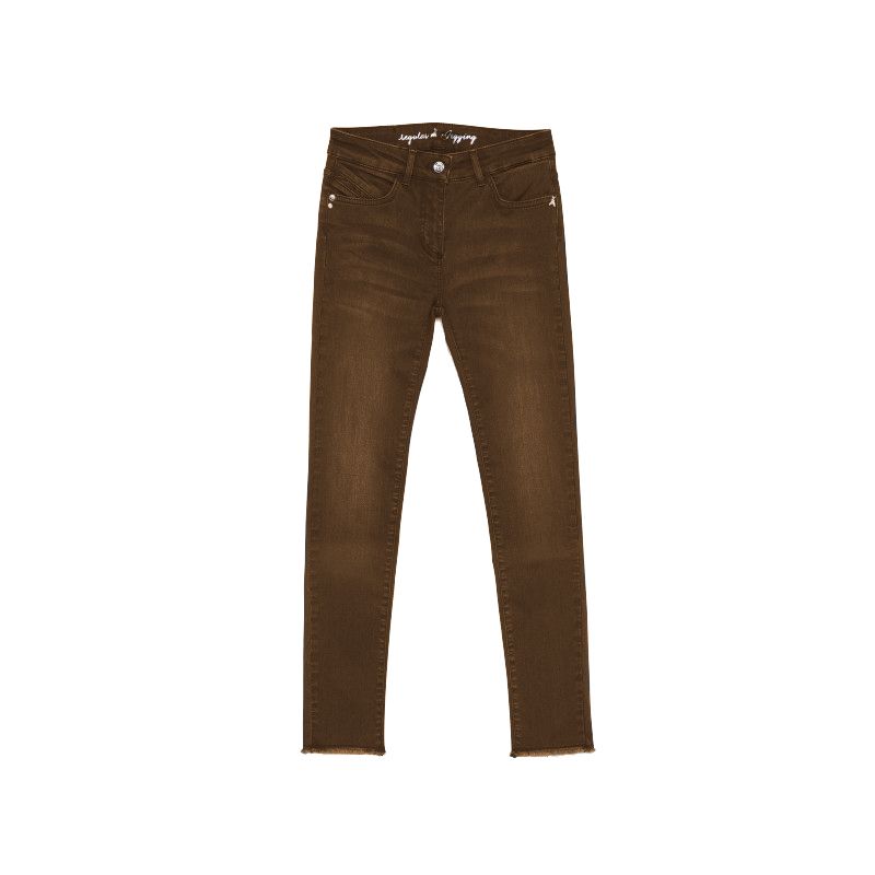 Elegant Brown Denim with Iconic Logo Detail