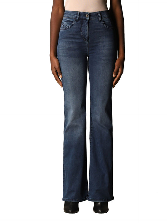 Elegant High-Waist Flared Women's Jeans