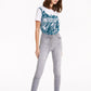 Slim Fit Embroidered Pocket Jeans