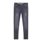 Chic Gray Jegging with Metallic Logo Detail