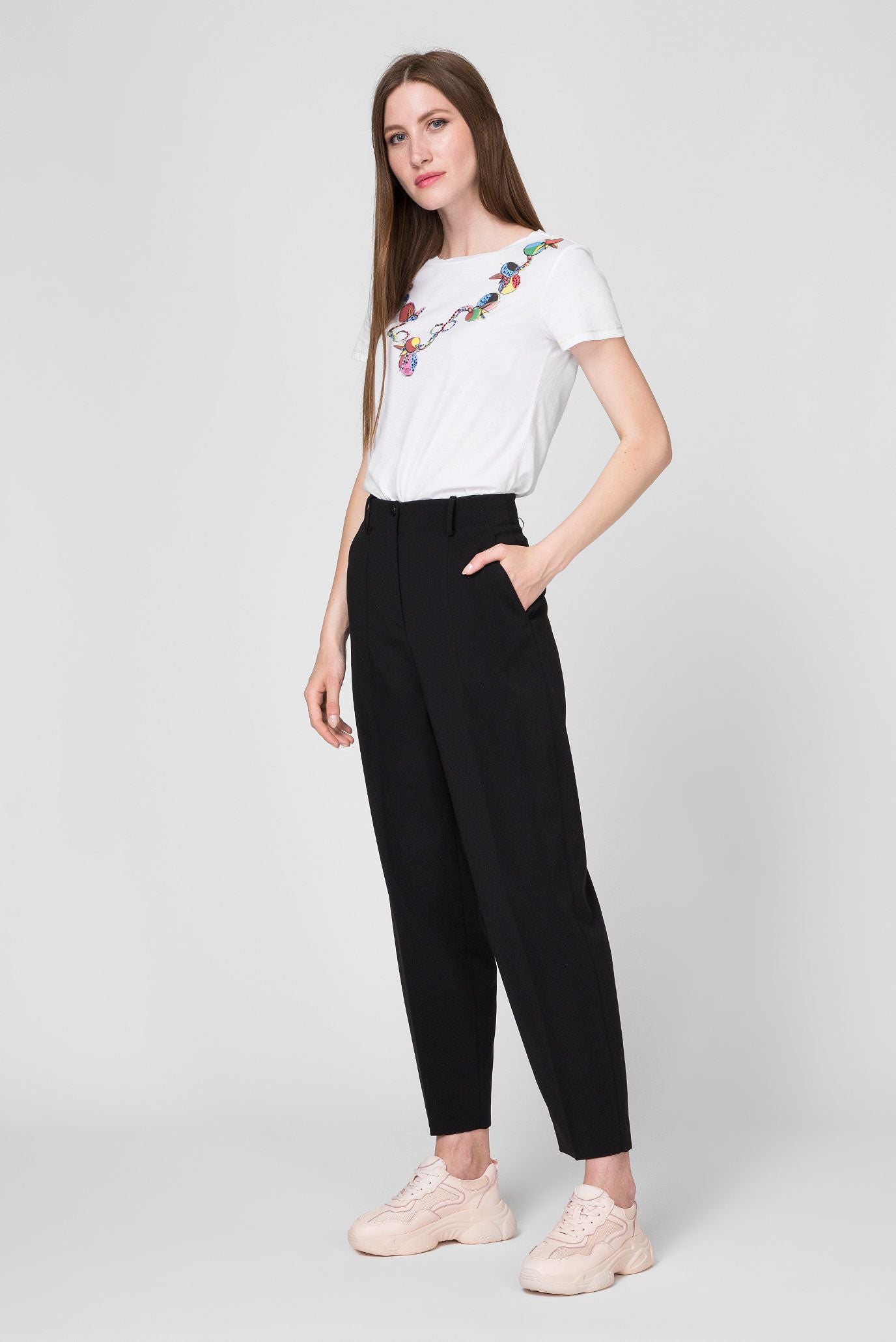 Elegant Tapered High-Rise Trousers