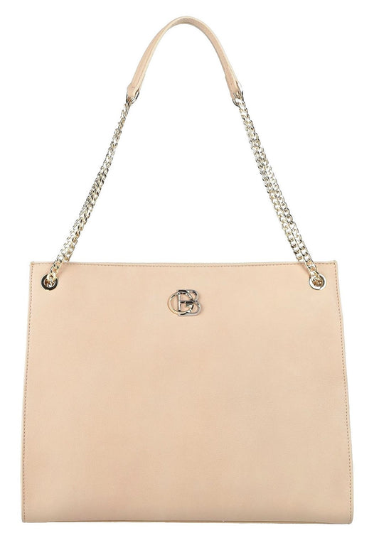 Chic Vintage-Inspired Beige Shoulder Bag