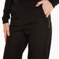 Elegant Viscose Trousers with Side Zip