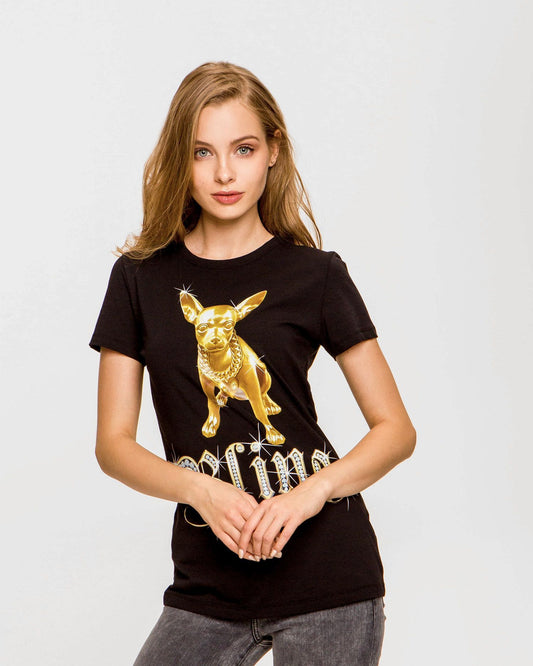 Chic Cotton Blend Printed Tee for Women