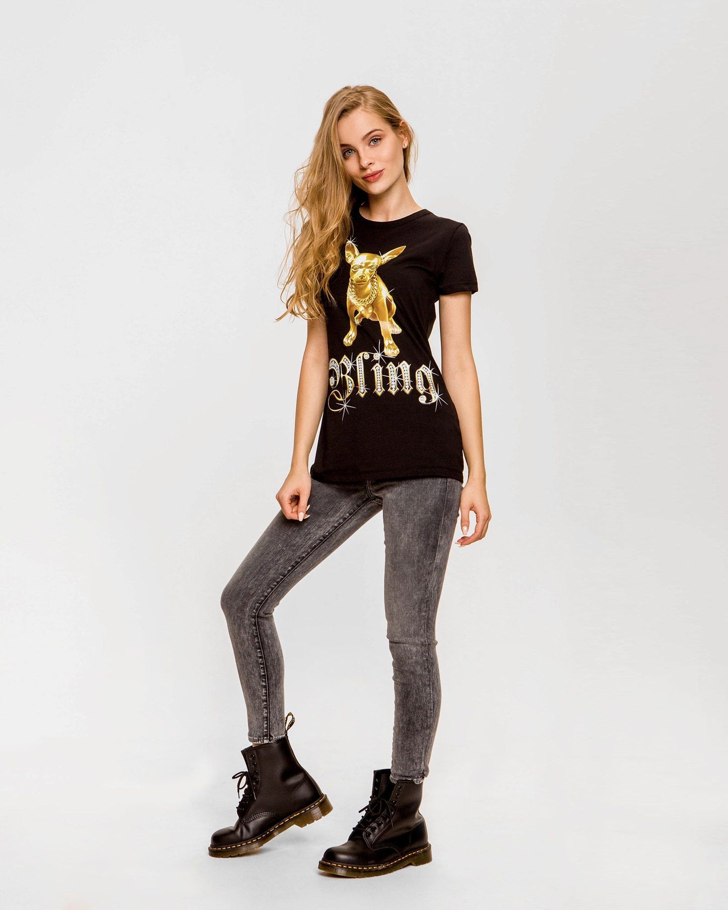 Chic Cotton Blend Printed Tee for Women