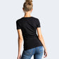 Chic Black Designer Tee with Brand Embellishment