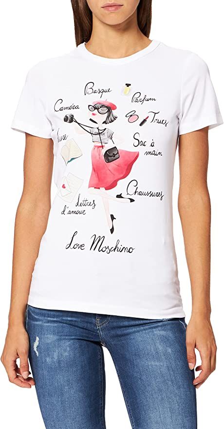 Chic White Designer Tee with Front Brand Motif