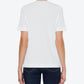 Chic White Designer Tee with Front Logo