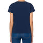 Graphic Lips Cotton Tee - Navy Blue