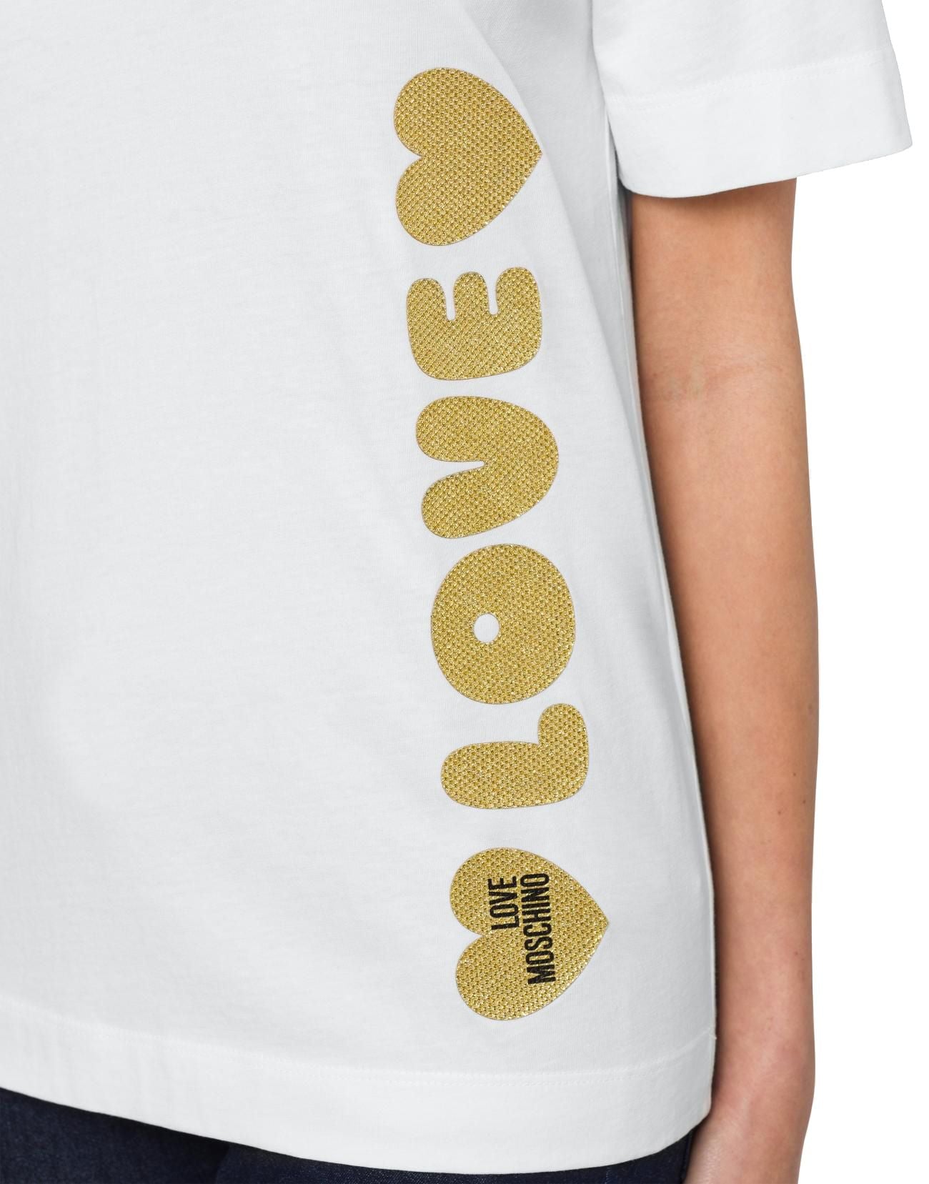 Dazzling Heart Lurex Logo Tee