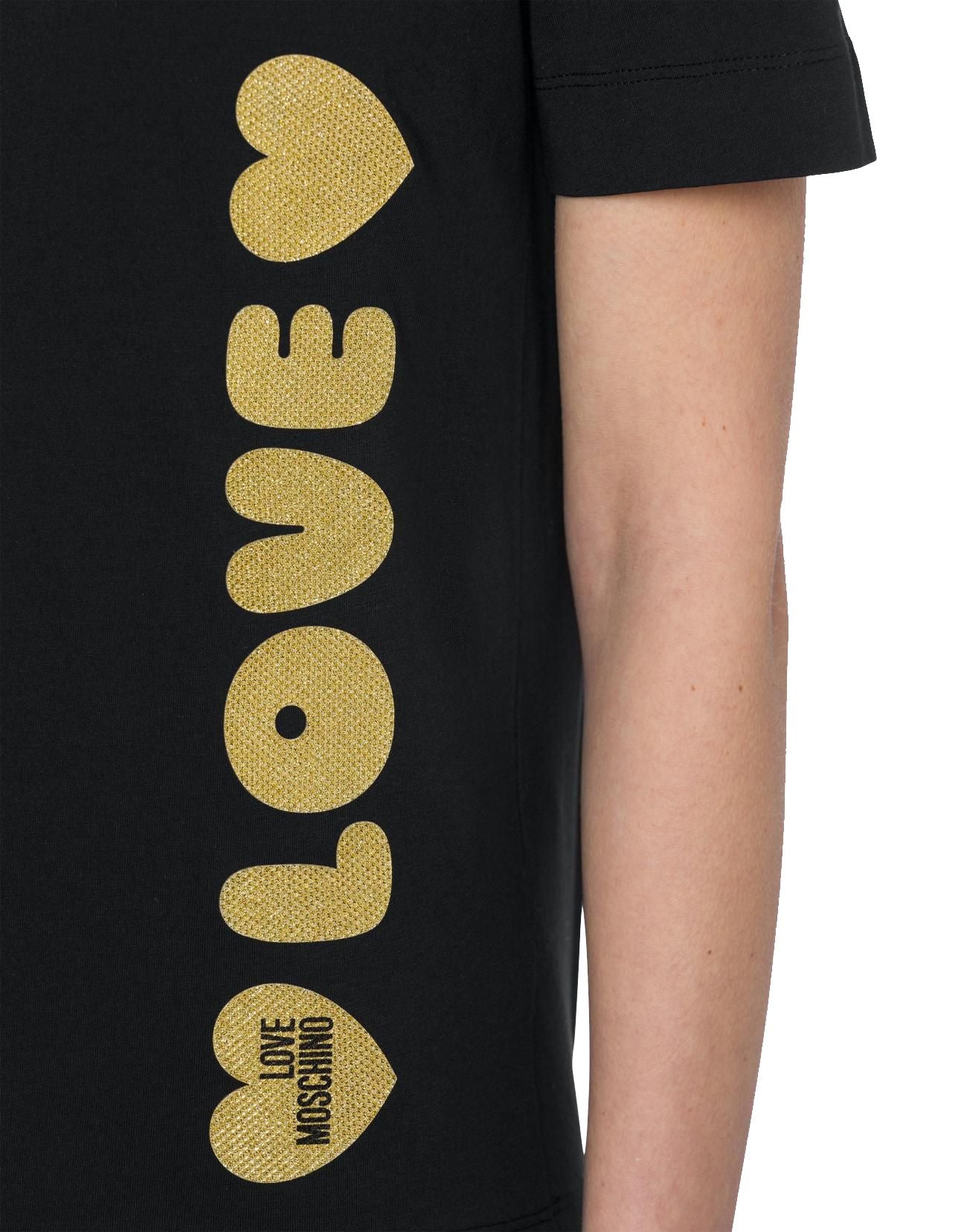Chic Lurex Heart Logo Cotton Tee