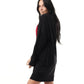 Heart Motif Crew-Neck Black Dress