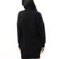 Heart Motif Crew-Neck Black Dress