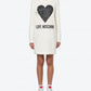 Chic Heart Print Long-Sleeved Dress