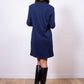 Elegant Cotton Sweatshirt Dress with Silver Logo