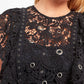 Sleeveless Cotton Lace Top with Eyelet Details