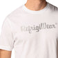 Crisp White Casual Cotton Tee with Contrasting Logo