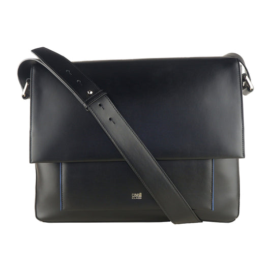 Elegant Black Calfskin Crossbody Bag