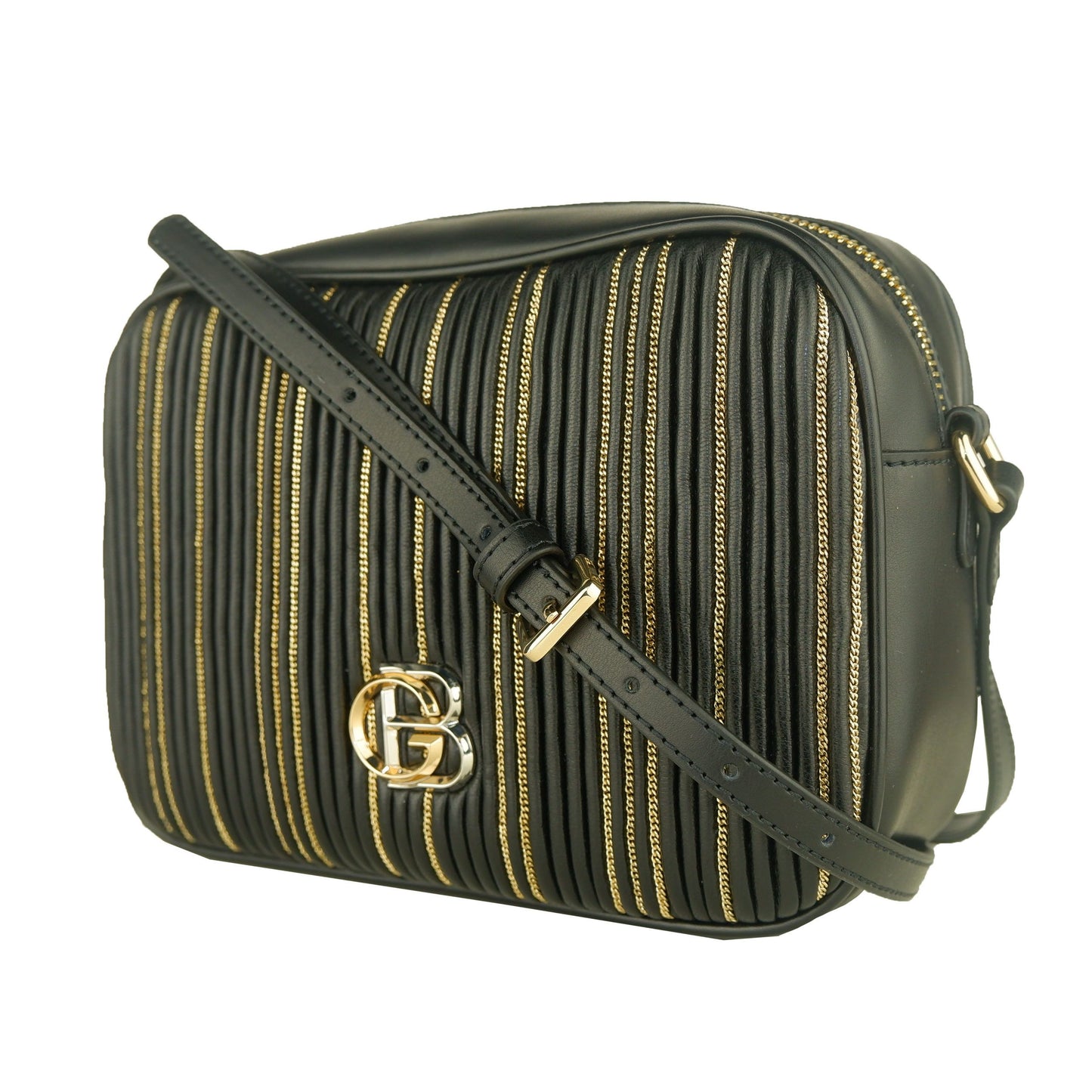 Elegant Black Crossbody Leather Bag