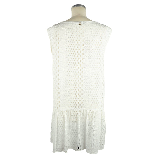 Elegant White Lace Sleeveless Dress