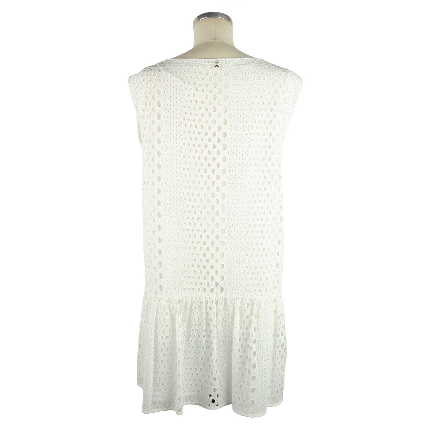 Elegant White Lace Sleeveless Dress