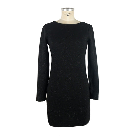 Shimmering Black Glitter Evening Dress