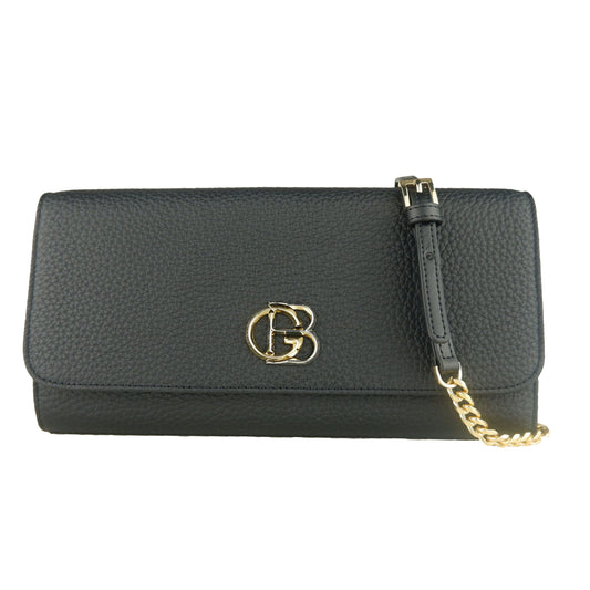 Chic Black Calf Leather Crossbody Bag