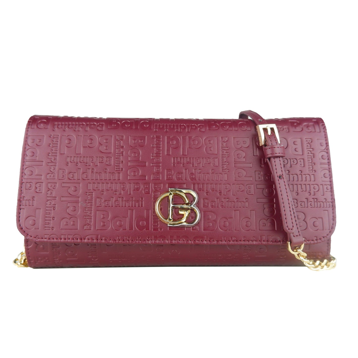 Elegant Burgundy Calf Leather Crossbody Bag